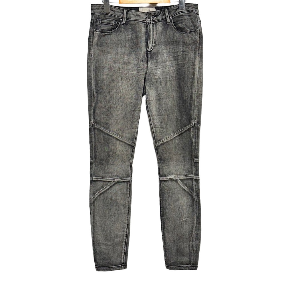 RACHEL ROY Moto Skinny Jeans Patchwork Acid Wash Grunge Biker Goth
